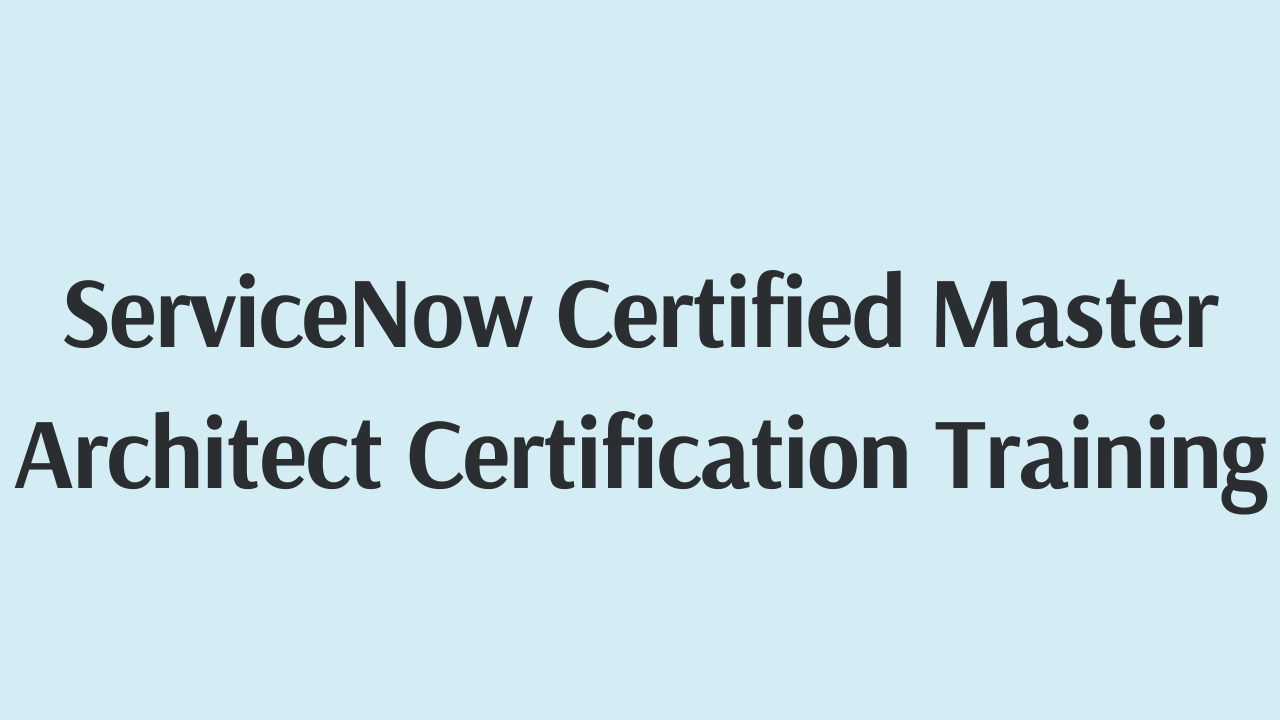 ServiceNow ITBM Training Online Training Certification Course